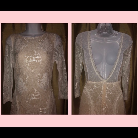 π°π»HPx7 ππ¨1 Large Left β οΈβ’ Bohemian Style Lace Wedding Dress - Picture 6 of 13